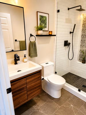 Modern Bathroom Remodel Collection - countertops, walk-in glass showers, decorative tile accents, and sleek contemporary fixtures designed for both style and functionality. Modern Bathroom Remodel Collection - countertops, walk-in glass showers, decorative tile accents, and sleek contemporary fixtures designed for both style and functionality.