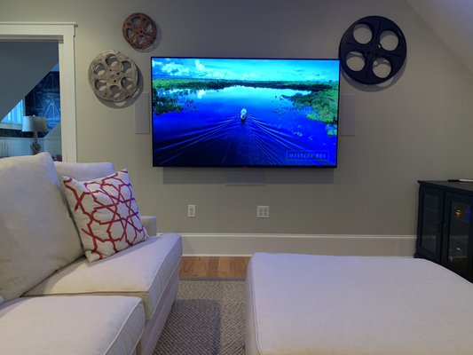 Weekend Home in Oxford, MD with a Media Room, Multiple Sony TVs, WiFi System, Home Automation/Sound System, and IP Cameras - This was a great project for us, and upon completion, the customer was very impressed with the performance of the media room as well as the automation system, and the whole house sound system. In the media room we used a Sony 77" A9G OLED TV, along with an Anthem 11.2 Surround sound receiver, and an 11.2 Monitor Audio speaker system. This room looked great and sounded absolutely incredible.
When this client bought the home, they already had an outdated whole house sound system in place. So, we pulled all of the old gear out of the equipment rack, removed all of the old TVs, all of the old speakers, all of the old cameras, and began to replace them with the upgraded gear. We used Monitor Audio 8" 3-way speakers throughout the entire home, which was a huge upgrade from the 6.5" 2-way Polk Audio speakers that were originally installed in the home. We used Sony LED TVs everywhere except for the media room where we installed the 77" OLED. For the automation system and the amplifiers for the distributed audio system, we used a URC Total Control system, which worked very well in this home. The speakers sound great, and everything is easily controlled using one of the many touchscreen controllers throughout the home.
For the wifi, we used a Luxul system with a hard wired router, a 24-port POE data switch, and multiple high-end Luxul access points around the property, to ensure that no matter where they are on this property, they are always connected to the wifi, which allows them to easily control anything in the home with either one of the touchscreen controllers or the FREE URC Mobile 2.5 app on their smartphones and tablets. These Luxul systems are some of the best systems on the market and are extremely reliable, even when they are dormant for long periods of time, which is what happens at these weekend homes. My clients are typically not in these homes for a month or two at a time, and when they come into town, they need their systems to work. They do not want to spend an hour or two walking around the house rebooting a bunch of access points every time that they come into town. These Luxul systems ensure that they do NOT have that issue.
For the cameras, we installed a 16 channel NVR (network video recorder) from a company called LILIN, who manufactures the absolute best and most reliable camera systems on the market. It came with a 6TB hard drive, so they have recorded footage for months, and they have an easy to use app, so the live view and the recordings are always at their fingertips. These cameras have a beautiful high-def resolution and they have night vision so you can see in complete darkness.
Like I said, this client was extremely happy with all of these systems at the end of the day. If you are in the market for a very nice, reliable, and easy to use system like this, give us a call for your FREE in-home consultation today! Weekend Home in Oxford, MD with a Media Room, Multiple Sony TVs, WiFi System, Home Automation/Sound System, and IP Cameras - This was a great project for us, and upon completion, the customer was very impressed with the performance of the media room as well as the automation system, and the whole house sound system. In the media room we used a Sony 77" A9G OLED TV, along with an Anthem 11.2 Surround sound receiver, and an 11.2 Monitor Audio speaker system. This room looked great and sounded absolutely incredible.
When this client bought the home, they already had an outdated whole house sound system in place. So, we pulled all of the old gear out of the equipment rack, removed all of the old TVs, all of the old speakers, all of the old cameras, and began to replace them with the upgraded gear. We used Monitor Audio 8" 3-way speakers throughout the entire home, which was a huge upgrade from the 6.5" 2-way Polk Audio speakers that were originally installed in the home. We used Sony LED TVs everywhere except for the media room where we installed the 77" OLED. For the automation system and the amplifiers for the distributed audio system, we used a URC Total Control system, which worked very well in this home. The speakers sound great, and everything is easily controlled using one of the many touchscreen controllers throughout the home.
For the wifi, we used a Luxul system with a hard wired router, a 24-port POE data switch, and multiple high-end Luxul access points around the property, to ensure that no matter where they are on this property, they are always connected to the wifi, which allows them to easily control anything in the home with either one of the touchscreen controllers or the FREE URC Mobile 2.5 app on their smartphones and tablets. These Luxul systems are some of the best systems on the market and are extremely reliable, even when they are dormant for long periods of time, which is what happens at these weekend homes. My clients are typically not in these homes for a month or two at a time, and when they come into town, they need their systems to work. They do not want to spend an hour or two walking around the house rebooting a bunch of access points every time that they come into town. These Luxul systems ensure that they do NOT have that issue.
For the cameras, we installed a 16 channel NVR (network video recorder) from a company called LILIN, who manufactures the absolute best and most reliable camera systems on the market. It came with a 6TB hard drive, so they have recorded footage for months, and they have an easy to use app, so the live view and the recordings are always at their fingertips. These cameras have a beautiful high-def resolution and they have night vision so you can see in complete darkness.
Like I said, this client was extremely happy with all of these systems at the end of the day. If you are in the market for a very nice, reliable, and easy to use system like this, give us a call for your FREE in-home consultation today!