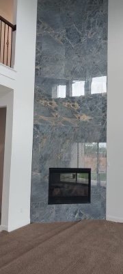 Install marble on wall - Customer selected out large format, marble flooring, and we install it on the wall Install marble on wall - Customer selected out large format, marble flooring, and we install it on the wall
