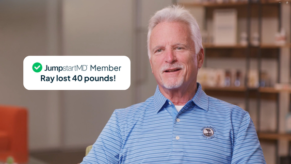 Ray’s Story: A Wake-Up Call and a Life-Changing Journey with JumpstartMD - For years, Ray found himself on the edge of pre-diabetes, his health slowly heading in the wrong direction. He kept telling himself he needed to make a change—not just for himself, but for his wife and the years they still had ahead. But life always seemed to get in the way. His job came first, and his own well-being took a backseat. Then, after returning from a Grand Canyon trip, he flipped through photos and had a stark realization: the man in those pictures wasn’t who he wanted to be.At over 210 pounds, Ray felt sluggish, physically and mentally. He remembered a time when he was 140 or 150 pounds, full of energy and confidence. He knew he needed more than just a quick fix—he needed a real partnership in his journey. That’s when he found JumpstartMD. From the start, the team’s expertise and support made all the difference. They helped him understand not just weight loss, but his metabolism, food choices, the impact of sugar and alcohol, and how to create a lasting, sustainable change.One year later, Ray has reclaimed his health and his confidence. He’s back in a size 30/30 Levi’s—something he hasn’t worn since he was 24. And as he jokes with his wife, she now has a “24-year-old” chasing her around again. But more than that, he’s a better CEO, father, grandfather, and husband. This wasn’t about vanity—it was about investing in himself, and he knows now that he absolutely should have.