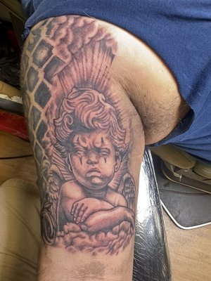 Jeremy “Hobo” - This is the tattoos that have been done by Jeremy “Hobo” artist and owner, thank you for looking let’s set something up!
I love doing Black and Grey (Religious) (Chicano) (color Flowers) (Script) and and awesome idea that we can collaborate on! Jeremy “Hobo” - This is the tattoos that have been done by Jeremy “Hobo” artist and owner, thank you for looking let’s set something up!
I love doing Black and Grey (Religious) (Chicano) (color Flowers) (Script) and and awesome idea that we can collaborate on!