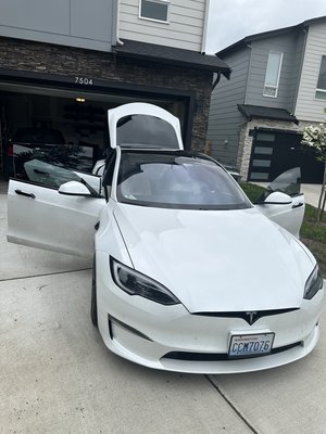 Tesla Model S Plaid Pro Detail - This Tesla got cleaned inside out, the exterior paint was covered in very thick dirt that became imbedded in the paint and was in need of a proper cleaning as a simply pressure wash car wash was not able to do the job. The white paint turned out amazing after and the car was shining again! Tesla Model S Plaid Pro Detail - This Tesla got cleaned inside out, the exterior paint was covered in very thick dirt that became imbedded in the paint and was in need of a proper cleaning as a simply pressure wash car wash was not able to do the job. The white paint turned out amazing after and the car was shining again!