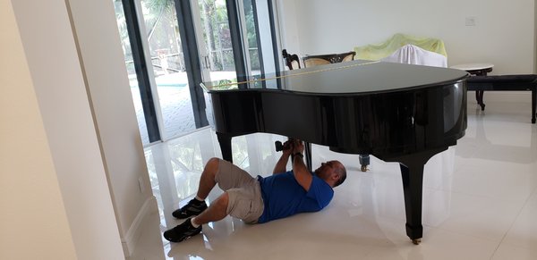 Piano moving - Baby grand piano moving.