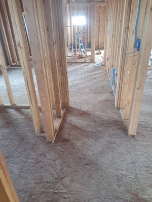 Rough Construction Clean - First phase of our post construction clean. We came in and cleaned up construction debris during and after the electrical phase on a new home build.