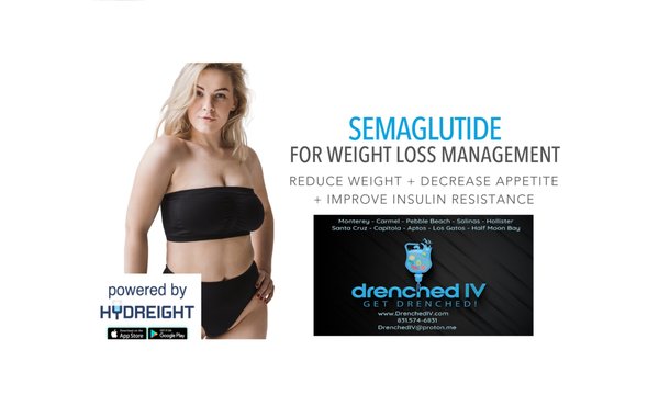 Semaglutide Weight Loss Program - Weight loss with Semaglutide home injections
Medical weight loss program
with weekly injections*

Now offering consultation and weight loss injections as an  7, 14 or 18 week program  (per dosing protocols).

 

Weekly injections allow people to do this at home in conjunction with diet, exercise, and tracking calorie intake and expenditure. *These injections are done into your subcutaneous tissue (fat) with a very thin needle and small syringe (not included- suggested sources will be provided). Yes, semaglutide peptide therapy once a week can kickstart weight loss in conjunction with calorie management, diet, exercise, restorative sleep and stress reduction.

 

We have seen average results of 2 to 4 pounds per week on average (results vary). Some people lose more but we suggest an even and consistent weight loss program so your body can adjust. Exercise to maintain tone and retract skin as it loosens is also recommended.

 

Includes initial consultation, weekly follow-up and ability to text provider for questions during this time.

 

You will receive a prescription and the product sent directly from our pharmacy to your home. Instructions will be provided on supplies needed to do home injections. We prefer to order an antinausea medication to your local pharmacy as a precaution as this is one of the most common side effects early in treatment.

 

The weight loss course is 7, 14 or 18 week program  based on provided dosing schedules. Larger vials are available and can be ordered on the other product page for that.

 

If you increase the dose off protocol any week then the product you receive will not last as long and will require earlier refill. Call your provider here to adjust doses and you agree not to adjust doses yourself.

 

 

We suggest a one to three-week break between courses of therapy if you have a larger weight loss goal.

 

We also take payments calling us today at 831-574-6831

 

Refill prices on the page include follow-up also so you get more than the product.

​

You will have a prescription for anti-nausea medication sent to your local pharmacy

 

FDA approved for weight loss in chronic obesity.