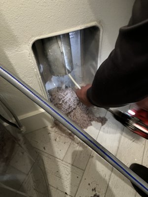 Dryer Vent Cleaning. 10/31/22 - This is a dryer vent cleaning job we did on October 31st, 2022. It was full of lint and our cleaning process now has the customer very happy.