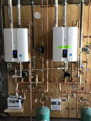 Tankless Water Heater Installation/Repair - At Wicked Plumbing, we specialize in boiler installs in Somerset, MA. We have a team of experienced and certified professionals who understand all the nuances of boiler installation to ensure that your home is safe and secure. Our team will assess your needs and recommend the best solution for you. From choosing the best model to installing it efficiently, we will make sure the job is done right the first time. We also have experience with all kinds of boilers including oil, gas and electric models. With our expertise, you can trust that your new boiler will be safely and securely installed in no time.
Call us at (508) 272-1196 to get started! Tankless Water Heater Installation/Repair - At Wicked Plumbing, we specialize in boiler installs in Somerset, MA. We have a team of experienced and certified professionals who understand all the nuances of boiler installation to ensure that your home is safe and secure. Our team will assess your needs and recommend the best solution for you. From choosing the best model to installing it efficiently, we will make sure the job is done right the first time. We also have experience with all kinds of boilers including oil, gas and electric models. With our expertise, you can trust that your new boiler will be safely and securely installed in no time.
Call us at (508) 272-1196 to get started!