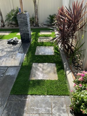 Artificial turf - This removal has done in a back yard