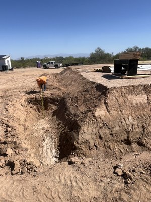 Dirt sub grade for new foundation. - New electrical, sewer, water, gas, communication services. Dirt sub grade for new foundation. - New electrical, sewer, water, gas, communication services.