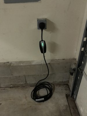 Tesla charging station - This Tesla charging station was added to the clients garage Tesla charging station - This Tesla charging station was added to the clients garage