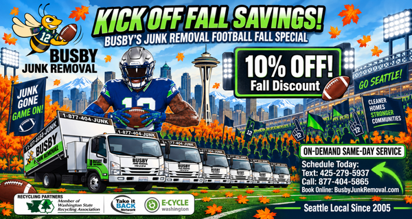 Kick Off The Footall Season! Score a 10% off all Volume charges - Elevate the cleanliness and appeal of your property with Busby Junk Removal’s expert dumpster area cleanup services. Specializing in the removal of bulk items and overflow garbage, we offer a swift, on-demand solution to manage and maintain the hygiene of your dumpster areas, essential for both residential complexes and commercial properties.
Quick and Efficient Dumpster Area Cleanup
Overflowing dumpsters and scattered waste not only detract from the aesthetic appeal of your property but also pose significant health and safety risks. Busby Junk Removal understands the urgency of these situations. That’s why we’ve streamlined our service to provide rapid responses to your needs. Simply send us a picture of your dumpster area for a fast quote, and witness how we transform cluttered spaces into clean, orderly environments.
Tailored Services for Property Managers
Recognizing the unique challenges faced by property managers, Busby Junk Removal offers an exclusive 10% discount to help maintain the pristine condition of your properties. Our hassle-free, on-demand service ensures that your dumpster areas are managed effectively, without the need for constant oversight, allowing you to focus on other critical aspects of property management.
Easy Scheduling and Savings
In today’s fast-paced world, we value your time. That’s why we offer multiple convenient booking options. Whether you prefer to schedule our services via text, phone, or online, we accommodate your preference. Plus, enjoy a $10 discount when you book our services online, combining affordability with our exceptional cleanup solutions.
Commitment to Excellence
At Busby Junk Removal, we are committed to providing not just a service, but a solution. With a keen eye for detail and a strong emphasis on customer satisfaction, we tackle each project with the utmost care and professionalism. Our experienced team is equipped to handle bulk items and overflow garbage efficiently, ensuring your dumpster area is not just cleaned, but also adheres to health and safety standards.
Join Our Satisfied Clients
Join the multitude of property managers and owners who trust Busby Junk Removal for their dumpster area cleanup needs. Experience the difference with our on-demand service, tailored discounts for property managers, and easy online booking options. Say goodbye to unsightly waste and hello to a cleaner, more inviting property.
For a cleaner, safer, and more attractive property, choose Busby Junk Removal’s dumpster area cleanup services. Schedule today and take the first step towards a hassle-free waste management solution. Kick Off The Footall Season! Score a 10% off all Volume charges - Elevate the cleanliness and appeal of your property with Busby Junk Removal’s expert dumpster area cleanup services. Specializing in the removal of bulk items and overflow garbage, we offer a swift, on-demand solution to manage and maintain the hygiene of your dumpster areas, essential for both residential complexes and commercial properties.
Quick and Efficient Dumpster Area Cleanup
Overflowing dumpsters and scattered waste not only detract from the aesthetic appeal of your property but also pose significant health and safety risks. Busby Junk Removal understands the urgency of these situations. That’s why we’ve streamlined our service to provide rapid responses to your needs. Simply send us a picture of your dumpster area for a fast quote, and witness how we transform cluttered spaces into clean, orderly environments.
Tailored Services for Property Managers
Recognizing the unique challenges faced by property managers, Busby Junk Removal offers an exclusive 10% discount to help maintain the pristine condition of your properties. Our hassle-free, on-demand service ensures that your dumpster areas are managed effectively, without the need for constant oversight, allowing you to focus on other critical aspects of property management.
Easy Scheduling and Savings
In today’s fast-paced world, we value your time. That’s why we offer multiple convenient booking options. Whether you prefer to schedule our services via text, phone, or online, we accommodate your preference. Plus, enjoy a $10 discount when you book our services online, combining affordability with our exceptional cleanup solutions.
Commitment to Excellence
At Busby Junk Removal, we are committed to providing not just a service, but a solution. With a keen eye for detail and a strong emphasis on customer satisfaction, we tackle each project with the utmost care and professionalism. Our experienced team is equipped to handle bulk items and overflow garbage efficiently, ensuring your dumpster area is not just cleaned, but also adheres to health and safety standards.
Join Our Satisfied Clients
Join the multitude of property managers and owners who trust Busby Junk Removal for their dumpster area cleanup needs. Experience the difference with our on-demand service, tailored discounts for property managers, and easy online booking options. Say goodbye to unsightly waste and hello to a cleaner, more inviting property.
For a cleaner, safer, and more attractive property, choose Busby Junk Removal’s dumpster area cleanup services. Schedule today and take the first step towards a hassle-free waste management solution.