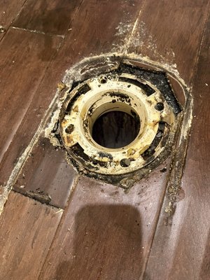 A rocking toilet caused by a broken flange - We got called to a home for a rocking toilet. We found a pvc flange not secured to the ground and broke because of it. The last plumber was lazy and did t secure the flange. We were able to replace the flange, secure it properly and reset the toilet solidly to prevent a rocking toilet in the future. Our client is happy A rocking toilet caused by a broken flange - We got called to a home for a rocking toilet. We found a pvc flange not secured to the ground and broke because of it. The last plumber was lazy and did t secure the flange. We were able to replace the flange, secure it properly and reset the toilet solidly to prevent a rocking toilet in the future. Our client is happy