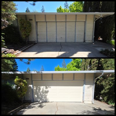 Comparing old vs. new - Replacing old worn out garage doors will give your home an instant "facelift". To see more installations, check out our portfolio on our website! Comparing old vs. new - Replacing old worn out garage doors will give your home an instant "facelift". To see more installations, check out our portfolio on our website!
