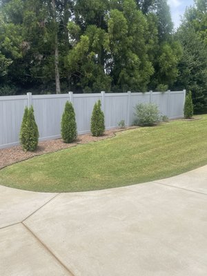 PVC Fence - PVC fence jobs completed by Crowders Creek Outdoor Services