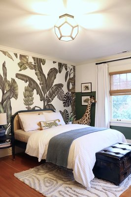 Jungle Room - This room was designed for a spirited 6-year-old boy who loves animals and is always ready for his next adventure. I collaborated closely with his parents to strike the perfect balance of style, function, and playful energy to make the space truly his own.