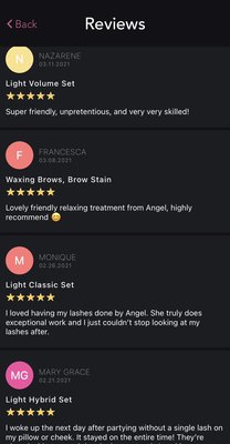 Thank you for LASHING IT UP with me !!! - Reviews from Lash Lovers !!