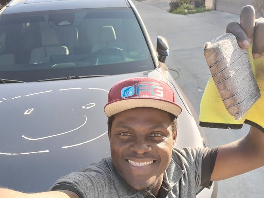 waxing - the car is happy when I am waxing it. And it's my pleasure when I detail cars.
Your car is the next one waxing - the car is happy when I am waxing it. And it's my pleasure when I detail cars.
Your car is the next one