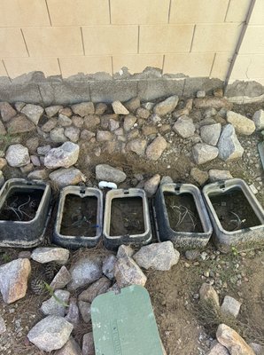 Irrigation repair - Irrigation valve replacement. Old valves were old and various leaks throughout the valve system.