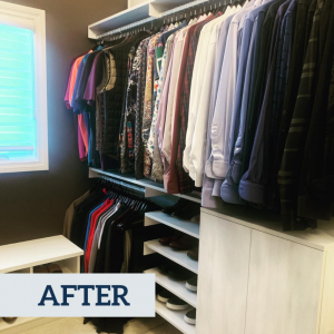 Closet Organization - Closets might be our favorite projects! Decide if you want matching hangers. Add some bins. Add a shoe rack. Let our organizers do their thing so that you love walking into your closet every morning.