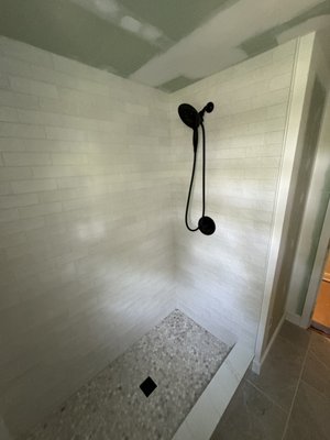 Bathroom remodel - This is a bathroom remodel where the customer wanted to get rid of the old bath tub and replace it with a nice tile shower