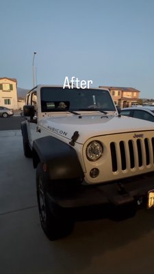 Jeep Rubicon Re-stored - This client needed their Jeep Rubicon re stored and washed I added quick shine on the bumpers to re stored and washed exterior and Interior Jeep Rubicon Re-stored - This client needed their Jeep Rubicon re stored and washed I added quick shine on the bumpers to re stored and washed exterior and Interior