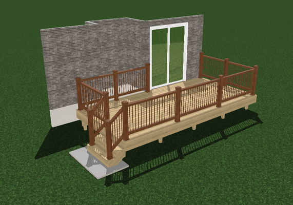 Deck Rebuild - We started with a site visit to understand the customer's needs and budget. From there, we designed and rebuilt the deck—simple as that!
