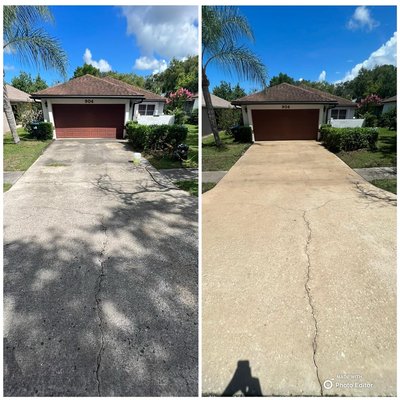 Driveway Cleaning/Sidewalk/Walkway Cleanings - Before and Afters of Our Driveway and Walkway Cleanings