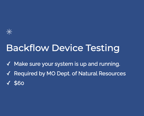 Backflow Device Testing - Whether you’re a homeowner or manage a homeowners association or commercial property, backflow testing is an important part of the annual maintenance of your irrigation system. Your backflow device, also known as a pressure vacuum breaker (PVB) or reduced pressure zone valve (RPZ), keeps contaminated water out of your property’s water supply. Typically tested before turning your irrigation system on in the spring, each of our technicians are certified to inspect all components of your backflow device system.