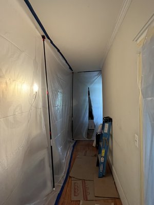 Plaster wall demolition - Plaster wall demolition because homeowner is redesigning the kitchen into open flow concept Plaster wall demolition - Plaster wall demolition because homeowner is redesigning the kitchen into open flow concept
