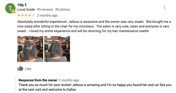 Testimonials - We take pride in providing top-notch customer service that goes beyond just great hair. Our team listens to your needs, offers expert advice, and tailors each service to your unique preferences, ensuring your visit is not only enjoyable but also delivers stunning results. Testimonials - We take pride in providing top-notch customer service that goes beyond just great hair. Our team listens to your needs, offers expert advice, and tailors each service to your unique preferences, ensuring your visit is not only enjoyable but also delivers stunning results.