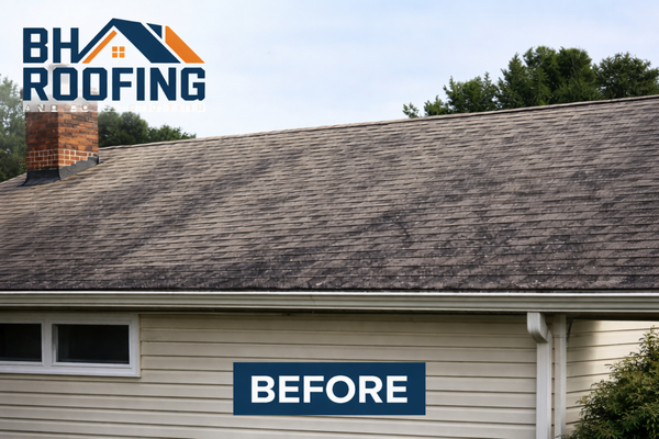 Roof replacement - Before and after transformation by BH Roofing and Construction—turning a worn, aging roof into a clean, durable, and professionally installed system. Quality workmanship that not only improves curb appeal but protects what matters most. Roof replacement - Before and after transformation by BH Roofing and Construction—turning a worn, aging roof into a clean, durable, and professionally installed system. Quality workmanship that not only improves curb appeal but protects what matters most.