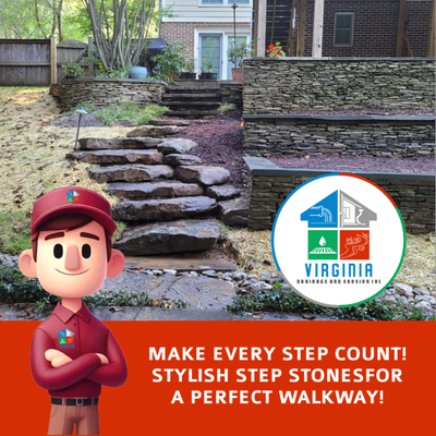 Step Stones - Transform your outdoor spaces with our stunning Step Stones! Perfect for creating beautiful pathways, gardens, and patios, our durable stones enhance the aesthetic appeal of any landscape while providing practical functionality. Available in various styles and colors, they fit any design theme, from modern to rustic. Our expert team will guide you through the selection and installation process, ensuring your project is seamless and satisfying. Serving Virginia, Maryland, and DC. Contact us today for a FREE estimate! 🌿🏡 Step Stones - Transform your outdoor spaces with our stunning Step Stones! Perfect for creating beautiful pathways, gardens, and patios, our durable stones enhance the aesthetic appeal of any landscape while providing practical functionality. Available in various styles and colors, they fit any design theme, from modern to rustic. Our expert team will guide you through the selection and installation process, ensuring your project is seamless and satisfying. Serving Virginia, Maryland, and DC. Contact us today for a FREE estimate! 🌿🏡