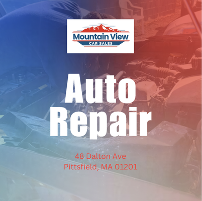 Auto Repair - At Mountain View Car Sales we’re dedicated to keeping your vehicle running smoothly and safely. Our team of skilled mechanics offers top-notch auto repair and maintenance services, from oil changes and brake repairs to advanced diagnostics and engine work. With a focus on quality, transparency, and customer satisfaction, we ensure every visit is a stress-free experience. Trust us to care for your car like it’s our own! Call ahead to book your appointment or stop by and see us today! Auto Repair - At Mountain View Car Sales we’re dedicated to keeping your vehicle running smoothly and safely. Our team of skilled mechanics offers top-notch auto repair and maintenance services, from oil changes and brake repairs to advanced diagnostics and engine work. With a focus on quality, transparency, and customer satisfaction, we ensure every visit is a stress-free experience. Trust us to care for your car like it’s our own! Call ahead to book your appointment or stop by and see us today!