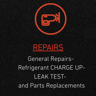 We offer repairs, installations and maintenance services - general repairs-  refrigerant charge up- leak test- and parts replacements, goodman furnaces-a/c airtemp products, humidifiers, flu liners, ductwork systems, furnace clean & check - filter replacements -coil cleaning - chimney cleanouts
