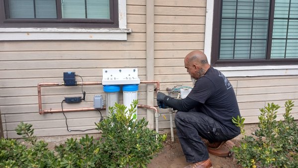 WHOLE HOME FILTRATION SYSTEMS - This customer had previously had floods in their home. We installed the Moen Flo device along with a nuvo whole house filtration system along with other work. If you’d like a quote feel free to call today 562-310-3109