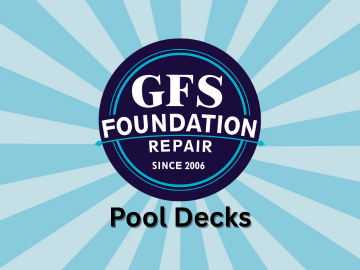 Pool Deck Leveling - Uneven or sunken pool decks don’t just look bad—they create dangerous trip hazards around your swimming area. Cracked or shifting concrete can put your family and guests at risk, while also allowing water to seep in and cause further damage.

At Golden Foam Solutions, we repair and level pool decks using high-density polyurethane foam injection. This process lifts sunken slabs back into place, fills voids beneath the surface, and stabilizes the soil below. The result is a smooth, safe, and level pool deck that eliminates trip hazards and restores your outdoor space’s beauty and function—without the cost or mess of full replacement.