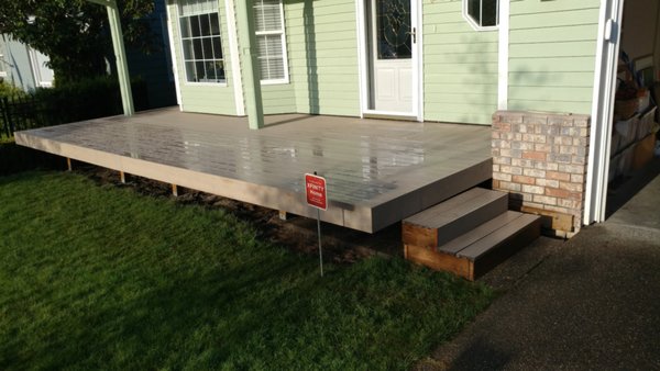 new front deck - new deck pebble gray also did the back deck