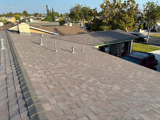 Completed project in La Mirada ! - This project was a full reroof which included removing the old comp shingles and installing a new Owens Corning composition roof in the city of La Mirada. Complete with new metal all the way around and done to meet city and manufacturer requirements along with a lifetime warranty from Owens Corning. Completed project in La Mirada ! - This project was a full reroof which included removing the old comp shingles and installing a new Owens Corning composition roof in the city of La Mirada. Complete with new metal all the way around and done to meet city and manufacturer requirements along with a lifetime warranty from Owens Corning.