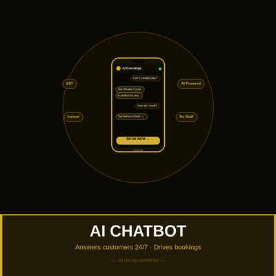 AI Chatbot Embed / Site - We design and deploy fully custom AI chatbot websites for local businesses. Each site includes a branded AI assistant trained on your specific services, pricing, and FAQs — answering customer questions instantly, 24/7, with no staff involvement required.

The chatbot embeds directly onto your existing website with a single line of code, or we build you a complete standalone site from scratch. Customers get instant answers about your services, pricing, and availability, then get routed directly to your booking or contact page when they're ready.

What's included: custom AI Q&A chatbot, booking redirect, email capture, staff override mode, client dashboard, and branded design matched to your business. No setup fee. Live in about 7 days. Cancel anytime.

Live example: scottsdale.escapologyai.com