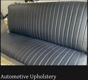 "Automotive & Motorcycle Upholstery" - We also specialize in Auto and motorcycle upholstery.

Motorcycle Seats
* Reshape Foam  (Gel Foam is always a Plus)

* Stich desing

* Vinyl desing

* Assembly

* Embroidery and Quilt available 

Sew Beautifull