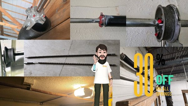 spring replacement - spring replacement has different types and sizes for giving you the correct price. we need to schedule a free estimate to diagnose the wait and size of your door