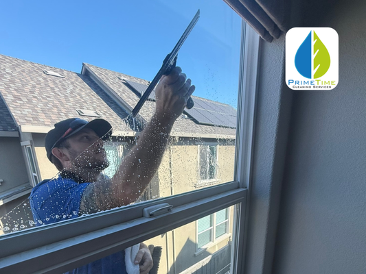 Window cleaning - Professional residential window cleaning completed for a local homeowner in Roseville. Our team cleaned the exterior and interior glass, removed dirt, dust, fingerprints, and buildup, and left the windows clear and streak-free. We also clean screens, tracks, frames, and sills depending on the service selected.

Primetime Cleaning Services provides professional window cleaning and window washing throughout Roseville, Rocklin, Granite Bay, Lincoln, and surrounding Sacramento-area communities. We’re local, licensed, insured, and have proudly served the area for over 10 years. Call today for a free window cleaning estimate.