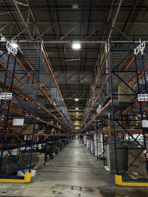 Ferguson Plumbing Supply Remodel - Provided and installed new high-bay LED lighting throughout the warehouse to replace outdated fixturesas well as new 2x4 LED Flat panels in office spaces. Work included removal of existing lighting, installation of new energy-efficient high-bay LED fixtures, updated wiring and controls, and final testing for proper operation. The new system improves illumination, energy efficiency, and overall safety in the facility. Ferguson Plumbing Supply Remodel - Provided and installed new high-bay LED lighting throughout the warehouse to replace outdated fixturesas well as new 2x4 LED Flat panels in office spaces. Work included removal of existing lighting, installation of new energy-efficient high-bay LED fixtures, updated wiring and controls, and final testing for proper operation. The new system improves illumination, energy efficiency, and overall safety in the facility.