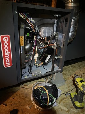 Heater repair - Inducer motor replacement
