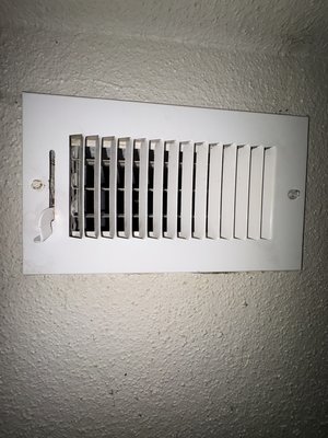 Air duct cleaning showing the before and after the vents were properly cleaned inside and out. - These were some dirty vents that needed love and were cleaned with much precaution.