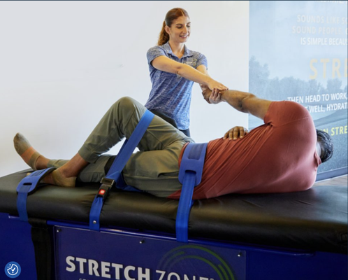 Relieve Muscle Stiffness and Soreness - Due to sedentary lifestyles and overworked, stressed muscles, people develop residual tension in resting muscle, or “tonus.” When you flex a muscle, you create excessive tonus in the muscle. A certain amount of resting muscle tonus is necessary to keep form and posture. But when you have excessive resting tonus, it becomes harder to move. Many people walk around with stiff muscles, and it’s not from the gym. Working with an experienced practitioner at one of our studios, you can reestablish a more ideal resting muscle tone, relieving stiffness and soreness through active stretching. Relieve Muscle Stiffness and Soreness - Due to sedentary lifestyles and overworked, stressed muscles, people develop residual tension in resting muscle, or “tonus.” When you flex a muscle, you create excessive tonus in the muscle. A certain amount of resting muscle tonus is necessary to keep form and posture. But when you have excessive resting tonus, it becomes harder to move. Many people walk around with stiff muscles, and it’s not from the gym. Working with an experienced practitioner at one of our studios, you can reestablish a more ideal resting muscle tone, relieving stiffness and soreness through active stretching.