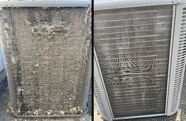 System Maintenance - This HVAC system was cooling at half it's rated capacity. After a maintenance visit, it was running good as new with freshly cleaned coils and a new filter that has the correct MERV rating for the systems designed airflow. System Maintenance - This HVAC system was cooling at half it's rated capacity. After a maintenance visit, it was running good as new with freshly cleaned coils and a new filter that has the correct MERV rating for the systems designed airflow.