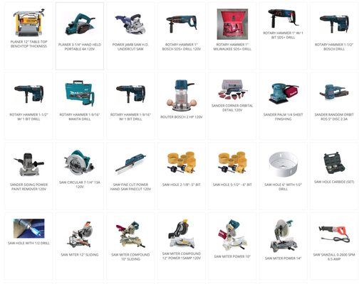 Electric Tools - Electric tools for rent or purchase