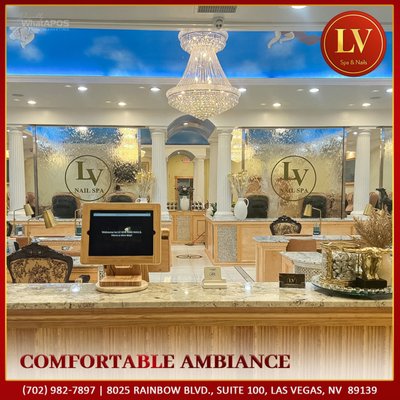 LV Spa & Nails Interiors - Welcome to LV Nail Spa - Your Oasis of Luxury and Professionalism!
🌟 Under New Management and Newly Remodeled! 🌟
At LV Nail Spa, we are excited to unveil our transformed space under new management. Our mission is simple: to provide you with the best customer service and pamper you with a luxurious and relaxing nail care experience.
✨ What Sets Us Apart:
🔧 Complete Remodel: Our spa has undergone a stunning transformation to create a chic and inviting ambiance that complements the high-quality services we offer.
👩🎨 Experienced and Professional Technicians: Our skilled technicians bring years of expertise to ensure your nails receive the care they deserve. From classic manicures to intricate nail art, we've got you covered.
🌈 A Spectrum of Services: Whether you're looking for a classic manicure, a trendy nail design, or a soothing pedicure, our menu is designed to cater to your unique preferences.
💖 Customer-Centric Approach: Your satisfaction is our priority. We go the extra mile to make sure your time with us is not just a service but a delightful experience that keeps you coming back.
📍 Visit Us:
8025 S. Rainbow Blvd. Suite 100
Las Vegas, NV 89139
📞 Contact Us:
(702) 982-7897
💻 Connect Online:
www.lvspaandnailsvegas.com
Join Us for a Rejuvenating Experience!
Come visit LV Nail Spa, your sanctuary for beautiful nails and unparalleled relaxation. We look forward to welcoming you with open arms and making your visit truly special.
See you at LV Nail Spa! LV Spa & Nails Interiors - Welcome to LV Nail Spa - Your Oasis of Luxury and Professionalism!
🌟 Under New Management and Newly Remodeled! 🌟
At LV Nail Spa, we are excited to unveil our transformed space under new management. Our mission is simple: to provide you with the best customer service and pamper you with a luxurious and relaxing nail care experience.
✨ What Sets Us Apart:
🔧 Complete Remodel: Our spa has undergone a stunning transformation to create a chic and inviting ambiance that complements the high-quality services we offer.
👩🎨 Experienced and Professional Technicians: Our skilled technicians bring years of expertise to ensure your nails receive the care they deserve. From classic manicures to intricate nail art, we've got you covered.
🌈 A Spectrum of Services: Whether you're looking for a classic manicure, a trendy nail design, or a soothing pedicure, our menu is designed to cater to your unique preferences.
💖 Customer-Centric Approach: Your satisfaction is our priority. We go the extra mile to make sure your time with us is not just a service but a delightful experience that keeps you coming back.
📍 Visit Us:
8025 S. Rainbow Blvd. Suite 100
Las Vegas, NV 89139
📞 Contact Us:
(702) 982-7897
💻 Connect Online:
www.lvspaandnailsvegas.com
Join Us for a Rejuvenating Experience!
Come visit LV Nail Spa, your sanctuary for beautiful nails and unparalleled relaxation. We look forward to welcoming you with open arms and making your visit truly special.
See you at LV Nail Spa!