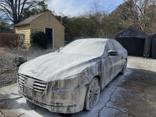Satisfying - There is nothing more satisfying than a thick layer of snow foam lifting dirt away. This project showcases our wash process, using foam cannons to safely encapsulate grit and grime before we ever touch the paint. It’s the essential first step to a swirl-free, mirror-like finish. Satisfying - There is nothing more satisfying than a thick layer of snow foam lifting dirt away. This project showcases our wash process, using foam cannons to safely encapsulate grit and grime before we ever touch the paint. It’s the essential first step to a swirl-free, mirror-like finish.